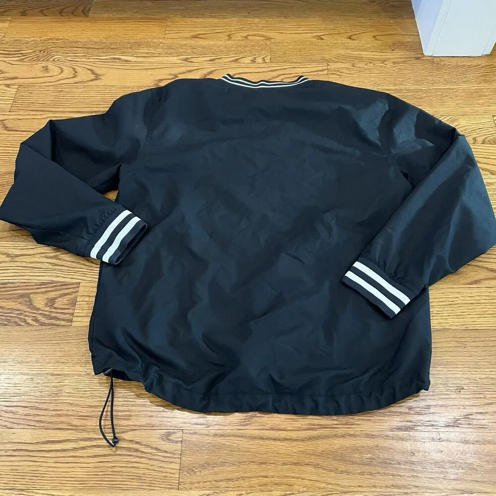 Champion Jacket Mens Medium Scout Baseball Stadium Wind‎ Water Resistant Black